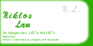 miklos lam business card